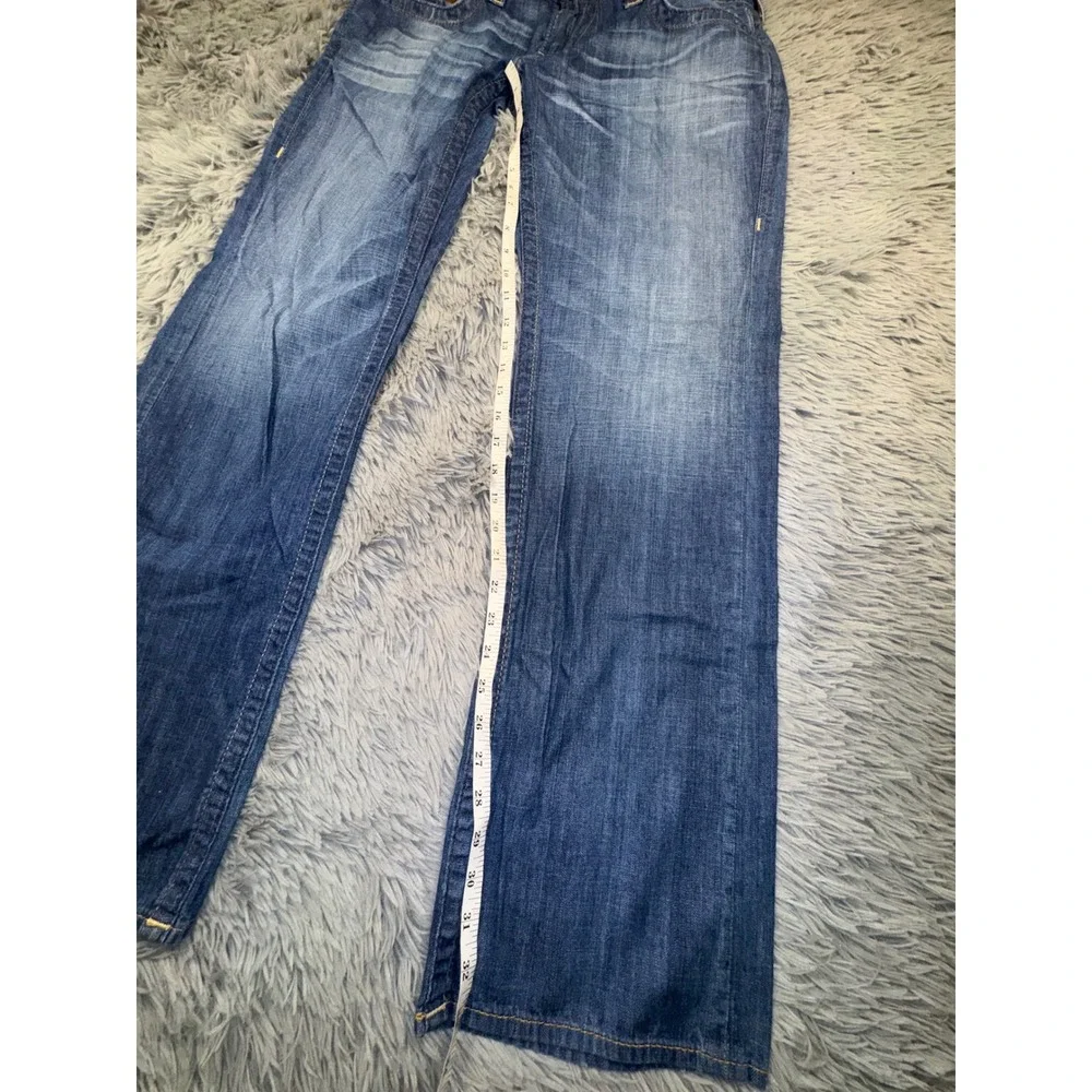 True Religion Jeans Men 34 Bobby Bootcut Loose Fit Light Wash VTG USA Logo 36x33